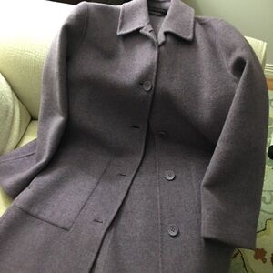 Lovely car coat - size 6 - mauve - 90 per cent wool - size 6